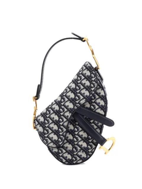 Saddle Handbag Oblique Canvas Mini shoulder bag by CHRISTIAN DIOR 