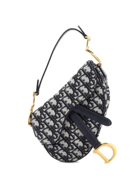 Saddle Handbag Oblique Canvas Mini shoulder bag by CHRISTIAN DIOR 