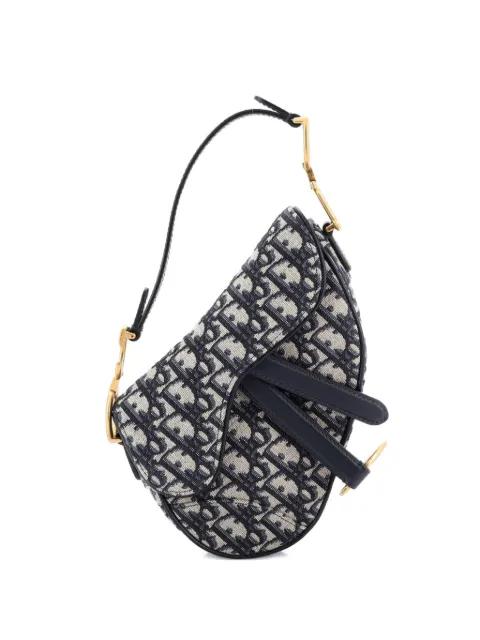Saddle Handbag Oblique Canvas Mini shoulder bag by CHRISTIAN DIOR 