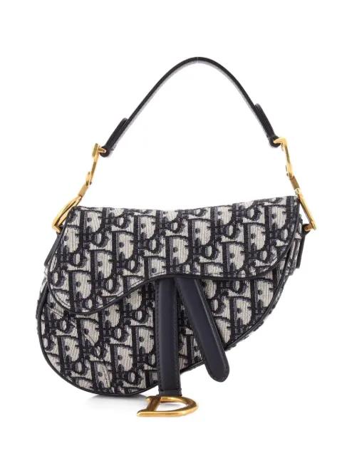 Saddle Handbag Oblique Canvas Mini shoulder bag by CHRISTIAN DIOR 