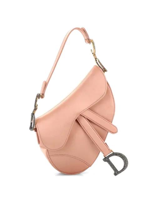 Saddle Handbag Satin with Crystals Mini shoulder bag by CHRISTIAN DIOR 