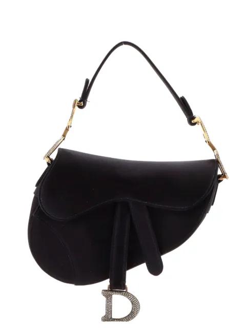 Saddle Handbag Velvet with Crystals Mini shoulder bag by CHRISTIAN DIOR 
