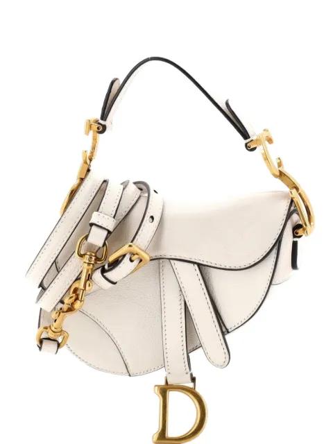 Saddle Handbag with Strap Leather Micro shoulder bag by CHRISTIAN DIOR 