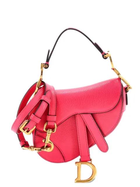 Saddle Handbag with Strap Leather Micro shoulder bag by CHRISTIAN DIOR 