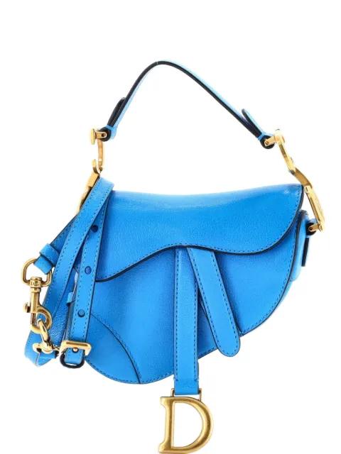 Saddle Handbag with Strap Leather Micro shoulder bag by CHRISTIAN DIOR 