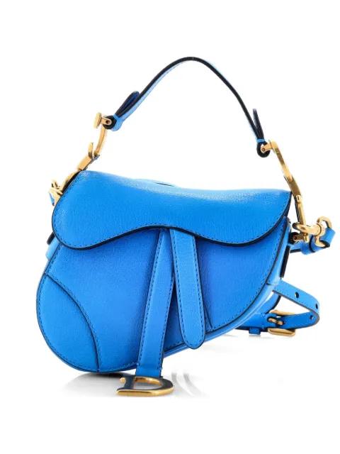 Saddle Handbag with Strap Leather Micro shoulder bag by CHRISTIAN DIOR 