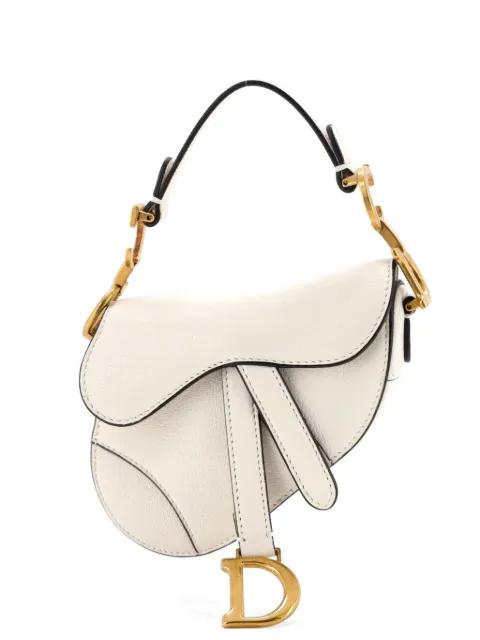 Saddle Handbag with Strap Leather Micro shoulder bag by CHRISTIAN DIOR 