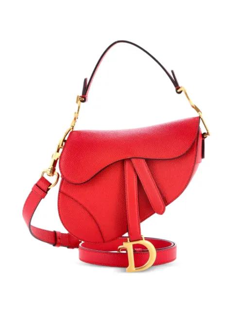 Saddle Handbag with Strap Leather Mini shoulder bag by CHRISTIAN DIOR 
