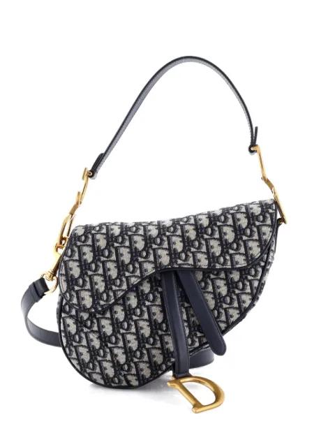 Saddle Handbag with Strap Oblique Canvas Medium shoulder bag by CHRISTIAN DIOR 