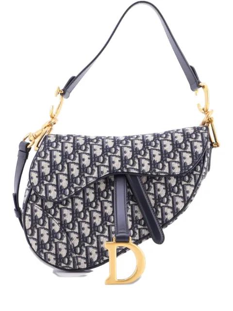 Saddle Handbag with Strap Oblique Canvas Medium shoulder bag by CHRISTIAN DIOR 
