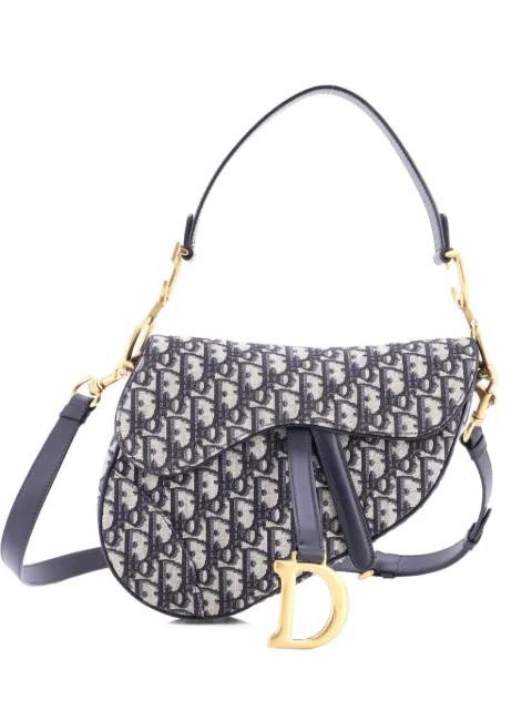 Saddle Handbag with Strap Oblique Canvas Medium shoulder bag by CHRISTIAN DIOR 