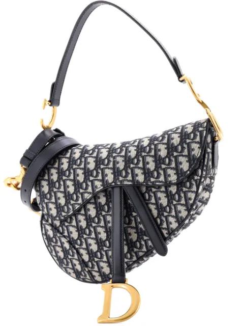 Saddle Handbag with Strap Oblique Canvas Medium shoulder bag by CHRISTIAN DIOR 