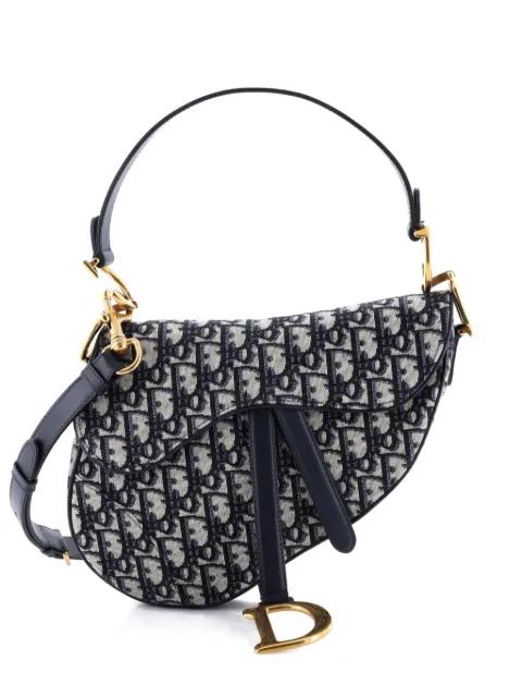 Saddle Handbag with Strap Oblique Canvas Medium shoulder bag by CHRISTIAN DIOR 