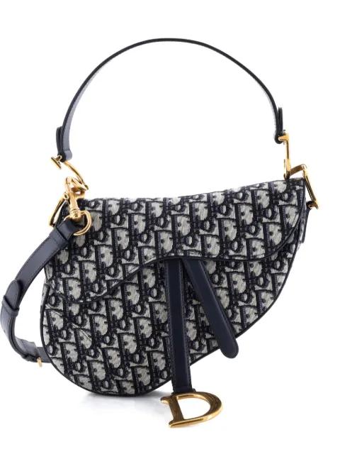 Saddle Handbag with Strap Oblique Canvas Medium shoulder bag by CHRISTIAN DIOR 