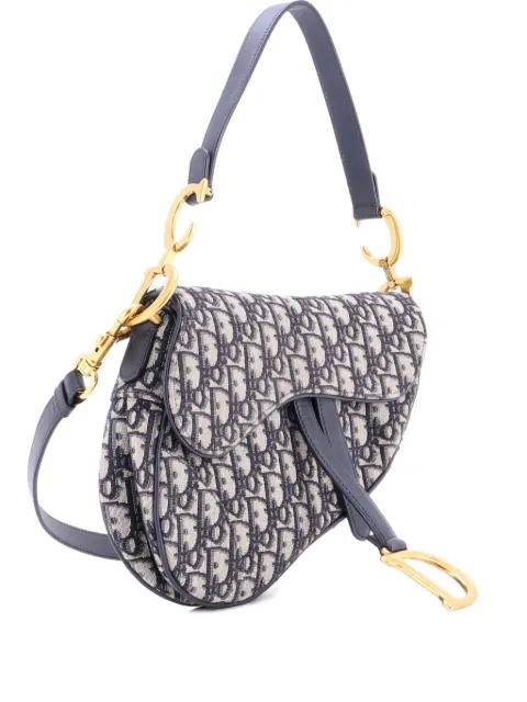 Saddle Handbag with Strap Oblique Canvas Medium shoulder bag by CHRISTIAN DIOR 