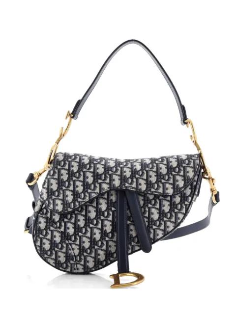 Saddle Handbag with Strap Oblique Canvas Medium shoulder bag by CHRISTIAN DIOR 