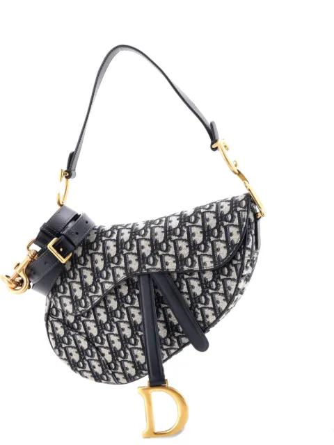 Saddle Handbag with Strap Oblique Canvas Medium shoulder bag by CHRISTIAN DIOR 