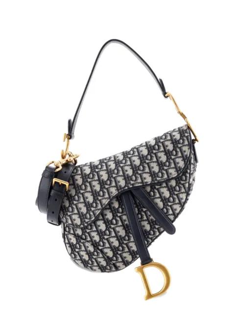 Saddle Handbag with Strap Oblique Canvas Medium shoulder bag by CHRISTIAN DIOR 