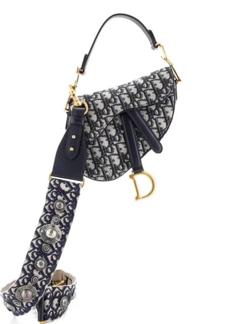 Saddle Handbag with Strap Oblique Canvas Mini shoulder bag by CHRISTIAN DIOR 