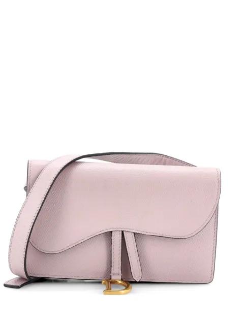 Saddle Rectangular Leather belt bag by CHRISTIAN DIOR 