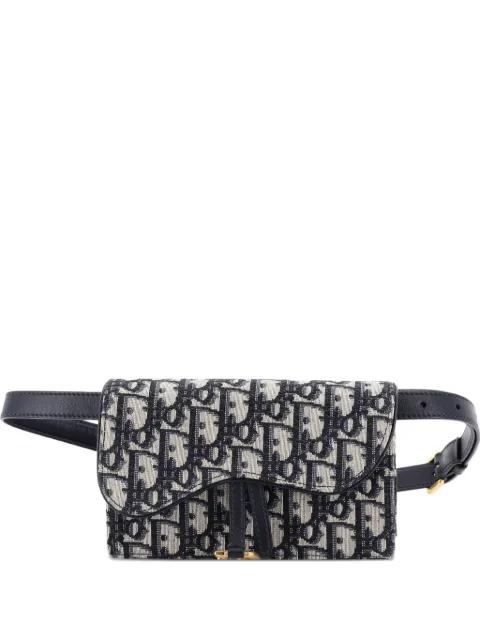 Saddle Rectangular Oblique Canvas belt bag by CHRISTIAN DIOR 