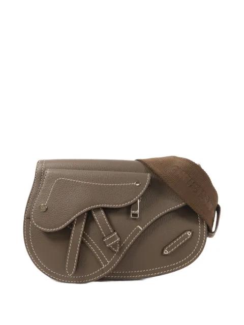 Saddle leather crossbody bag by CHRISTIAN DIOR 