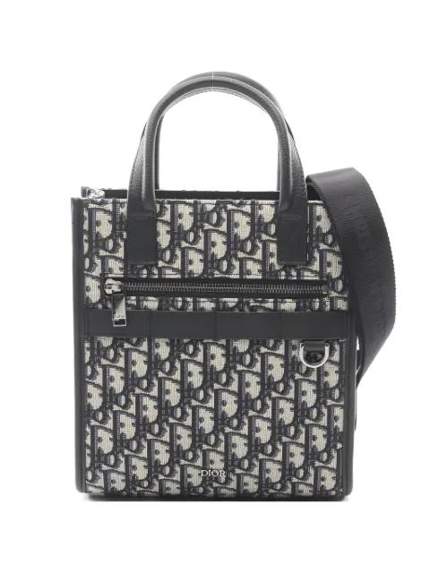 Safari North-South Oblique leather tote bag by CHRISTIAN DIOR 