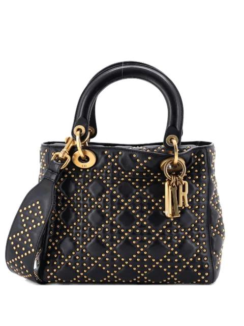 Supple Lady Dior Bag Cannage Studded Lambskin Medium satchel by CHRISTIAN DIOR 