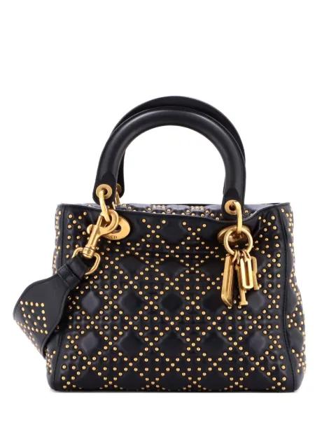 Supple Lady Dior Bag Cannage Studded Lambskin Medium satchel by CHRISTIAN DIOR 