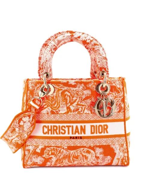 Toile de Jouy Lady D-Lite Bag Embroidered Canvas tote bag by CHRISTIAN DIOR 