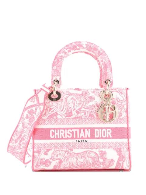 Toile de Jouy Lady D-Lite Bag Embroidered Canvas tote bag by CHRISTIAN DIOR 