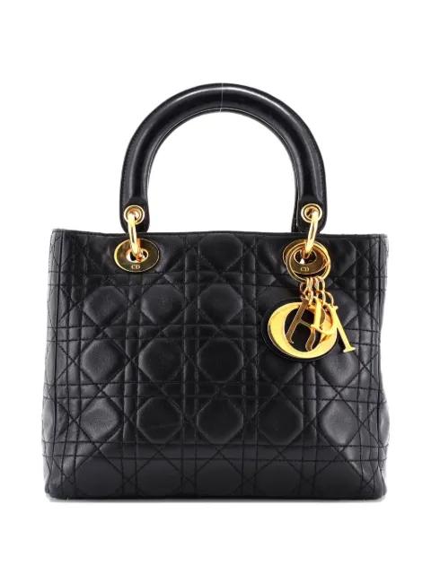 Vintage Lady Dior Bag Cannage Quilt Lambskin Medium satchel by CHRISTIAN DIOR Vintage Lady Dior Bag Cannage Quilt Lambskin Medium satchel by CHRISTIAN DIOR