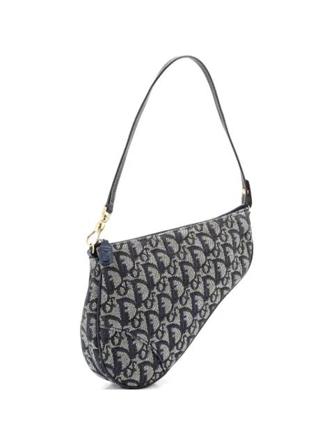 Vintage Saddle Bag Diorissimo Canvas Mini clutch bag by CHRISTIAN DIOR 