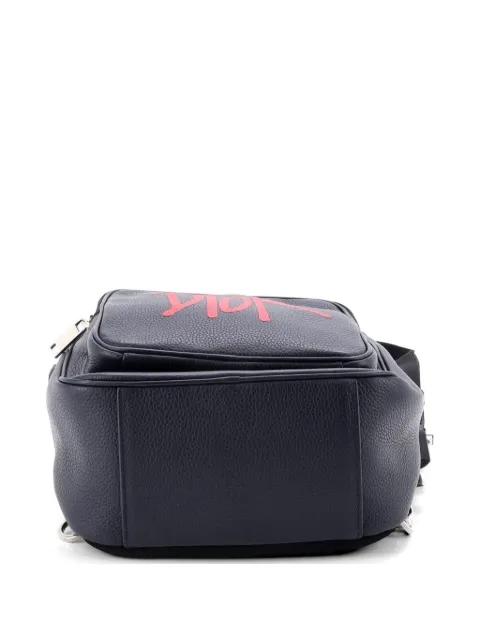 Zip Around Sling Logo Printed Leather backpack by CHRISTIAN DIOR 