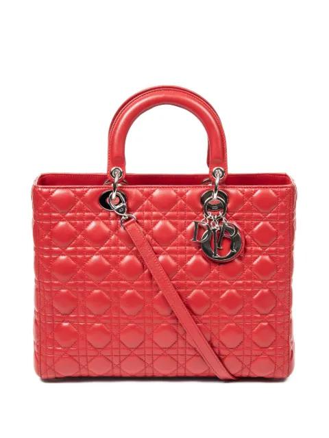 large Lady Dior tote bag by CHRISTIAN DIOR 