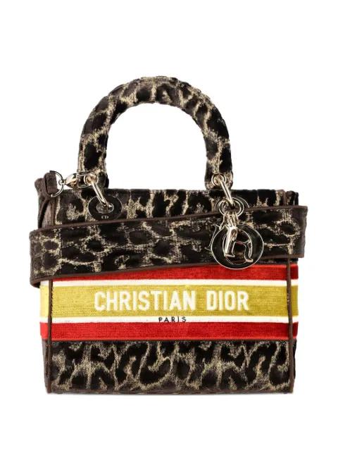 medium Lady  D-Lite Mizza leopard-print tote bag by CHRISTIAN DIOR 