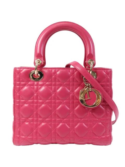 medium Lady Dior Cannage two-way handbag by CHRISTIAN DIOR 