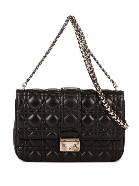 quilted chain-strap crossbody bag by CHRISTIAN DIOR 
