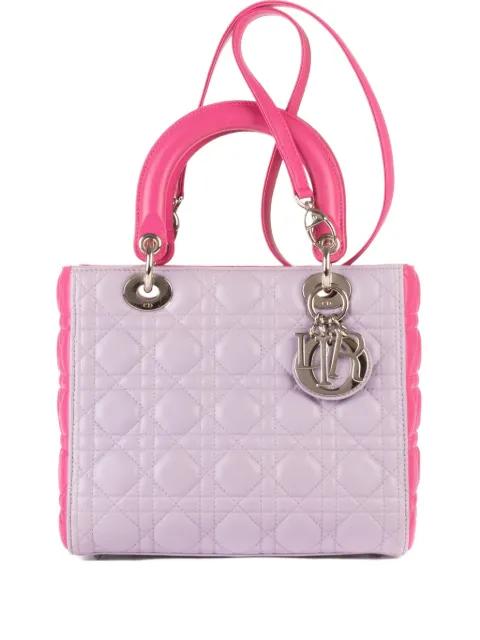 quilted two-toned tote bag by CHRISTIAN DIOR 