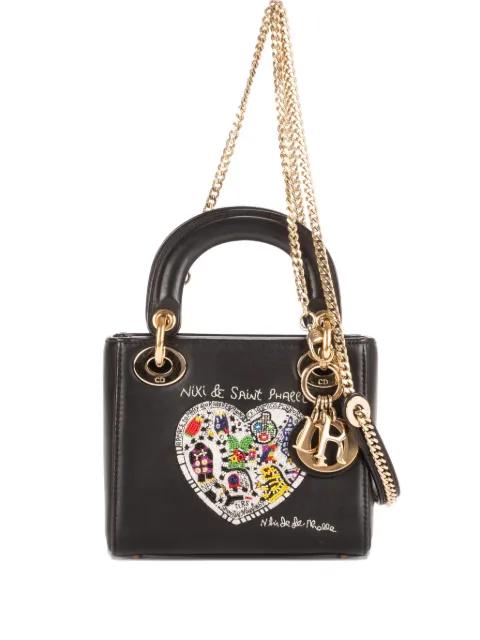 x Niki de Saint Phalle mini Lady Dior heart-motif tote bag by CHRISTIAN DIOR 