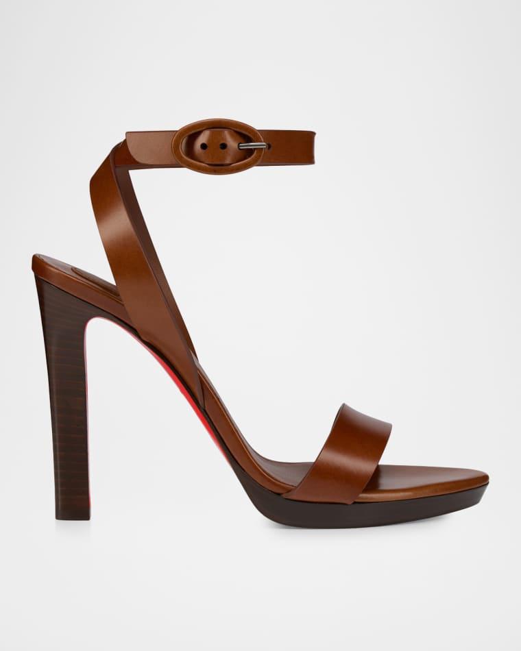 120mm Fanny Leather Sandals by CHRISTIAN LOUBOUTIN