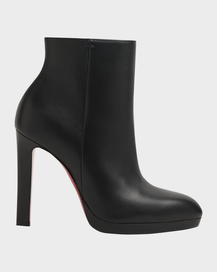 120mm Fannylove Leather Booties by CHRISTIAN LOUBOUTIN