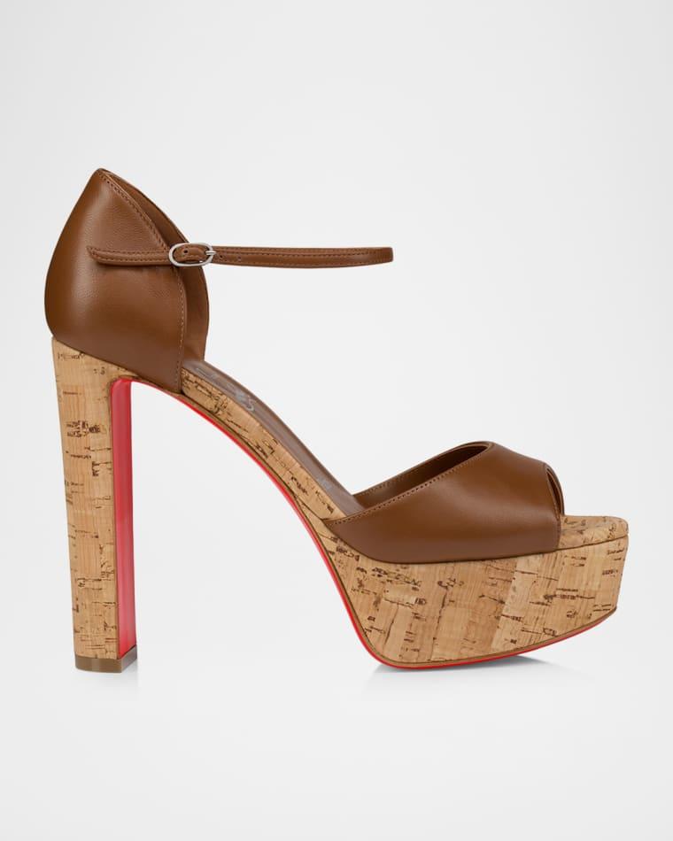 130mm Sandaloo Leather Platform Sandals by CHRISTIAN LOUBOUTIN