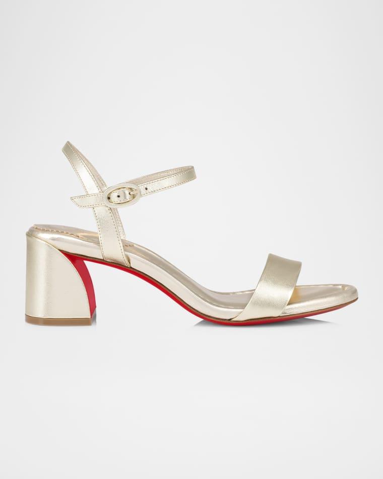 55mm Miss Jane Metallic Sandals by CHRISTIAN LOUBOUTIN
