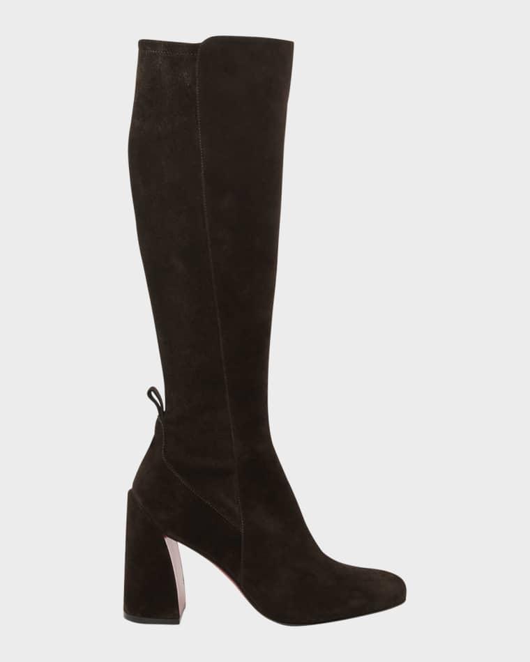 85mm Jane Suede Knee-High Red Sole Boots by CHRISTIAN LOUBOUTIN