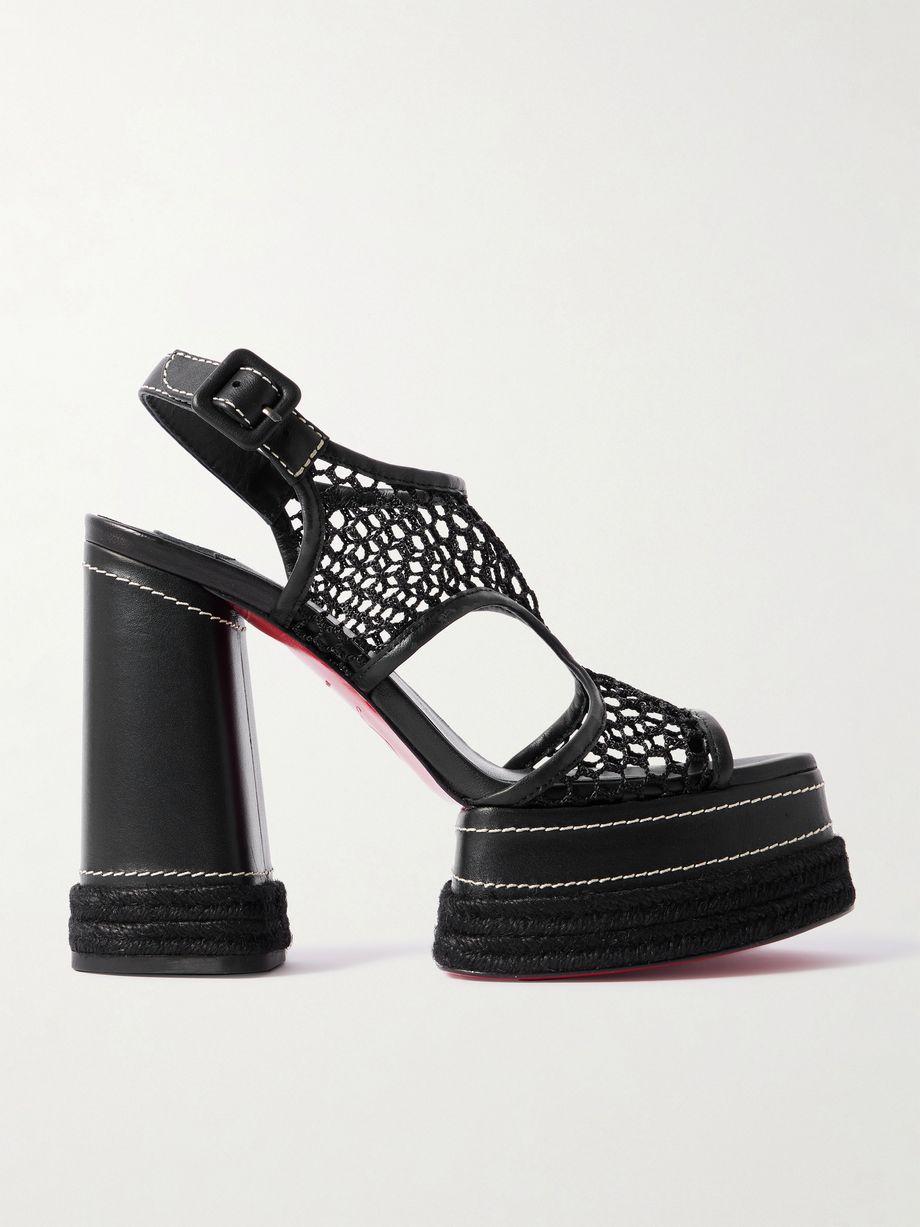 Almeja 130 mesh and leather platform sandals by CHRISTIAN LOUBOUTIN