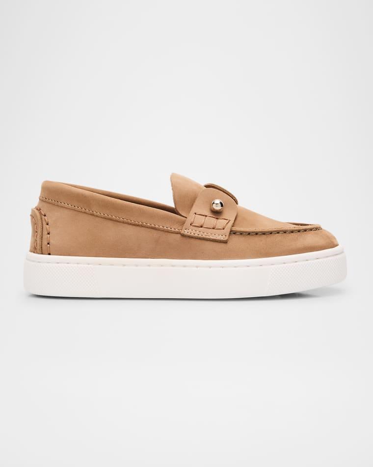 Boy's Chambelikid Nubuck Leather Boat Shoes, Toddler/Kids by CHRISTIAN LOUBOUTIN