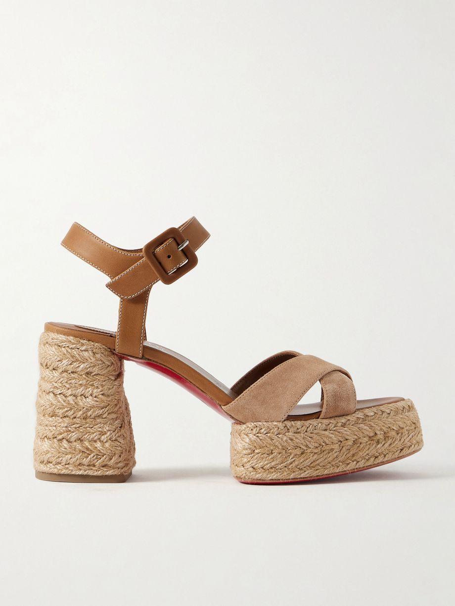Calakala 70 nubuck and suede espadrille platform sandals by CHRISTIAN LOUBOUTIN