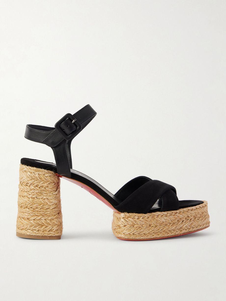 Calakala 85 leather and suede espadrille platform sandals by CHRISTIAN LOUBOUTIN