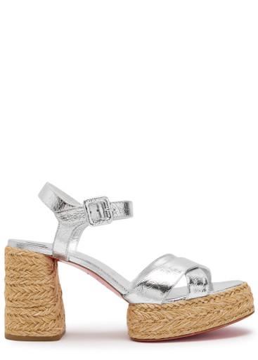 Calakala 85 metallic leather espadrille sandals by CHRISTIAN LOUBOUTIN